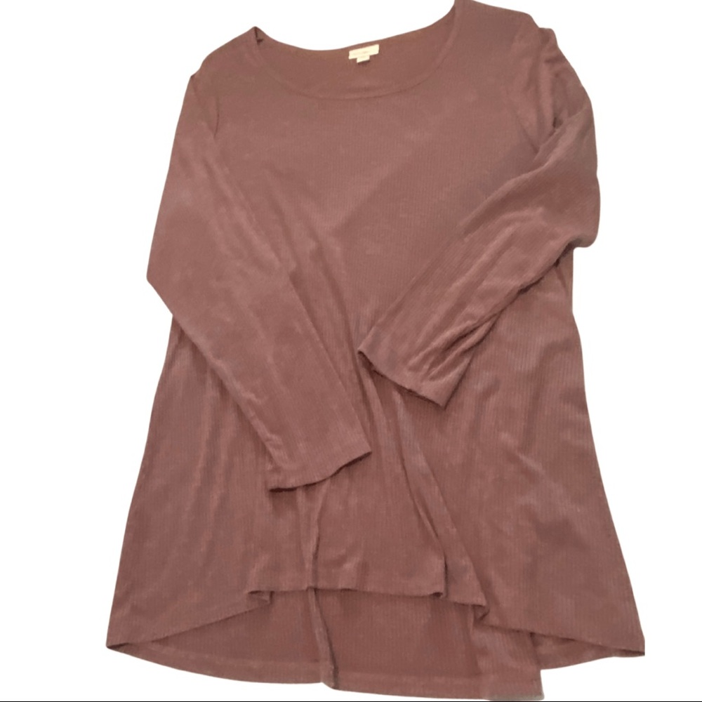 Mauve LulaRoe Lynnea Long Sleeve Tee (ribbed)